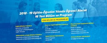 Üniversitemiz 16 Yeni Bölüm ve Programla Gelişmeye ve Güçlenmeye Devam Ediyor